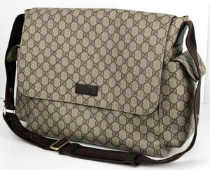 Gucci GG Supreme Diaper Messenger Bag Large in Brown Coated Canvas S
